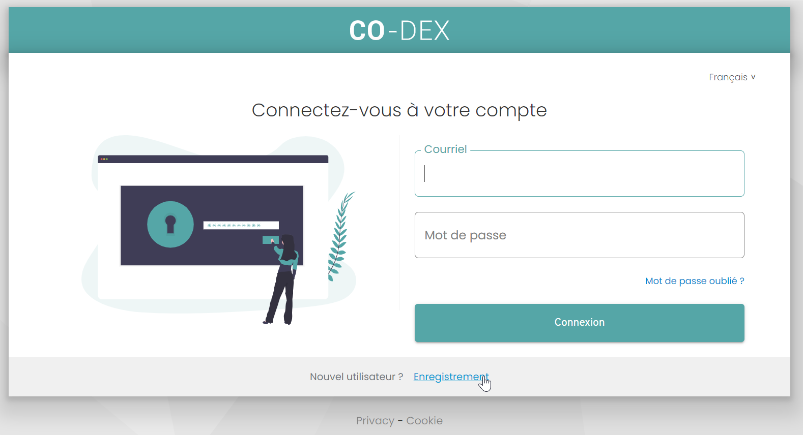 app.co-dex.eu enregistrement