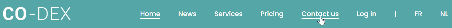 Logon to app.co-dex.eu