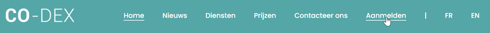 Aanmelden app.Co-Dex.eu